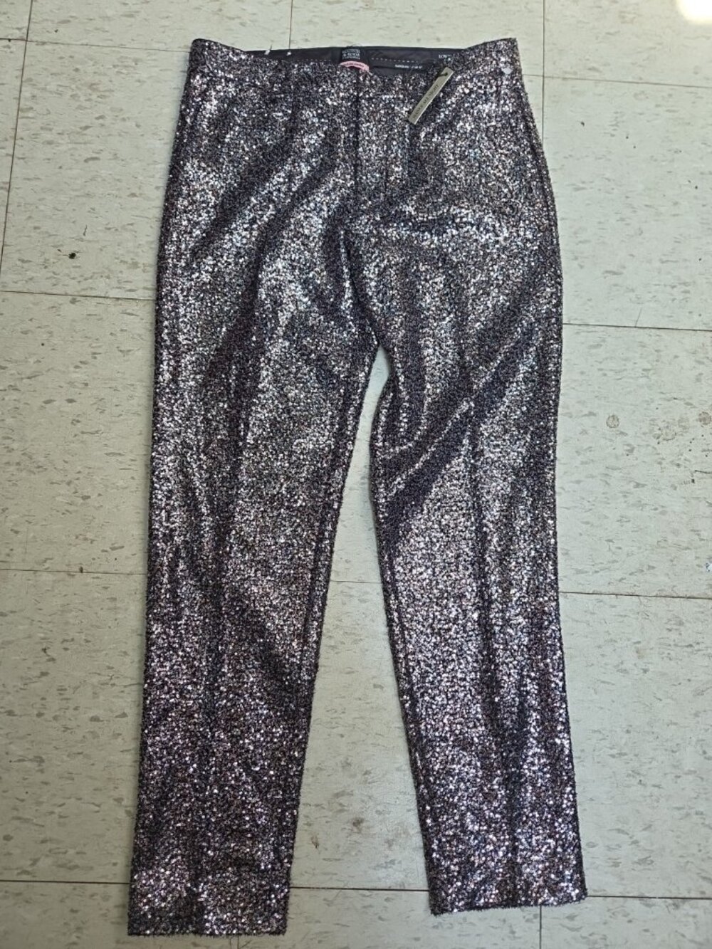 Scotch & Soda Lowry Slim Pant Sequined Midnight Black 27 NEW